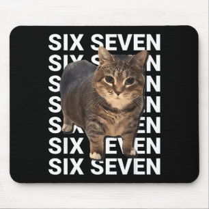 Mousepad 67 Gato Engraçado Six Seven Meme Gen Z Alpha Humor