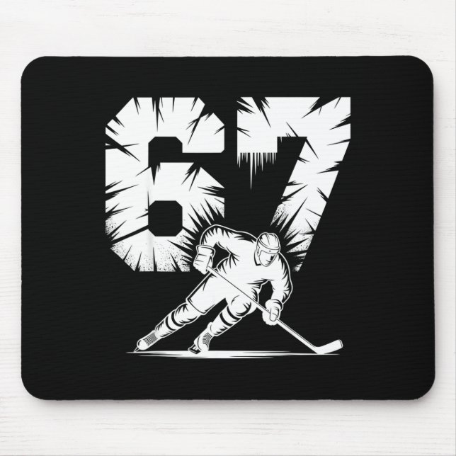 Mousepad 67 Hockey Cool Six Seven Gen Alpha Slang Winter St (Frente)
