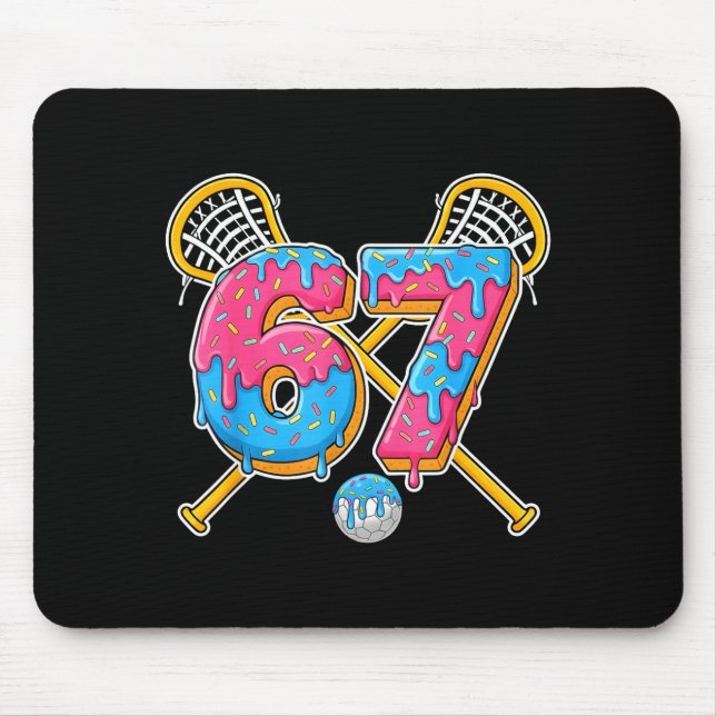 Mousepad 67 Ice Cream Drip Meme Gen Alpha Slang Lacrosse Sr (Frente)