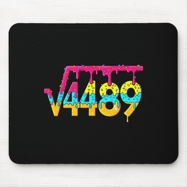 Mousepad 67 Ice Cream Drip Meme Square Root 4489 Slang Math (Frente)