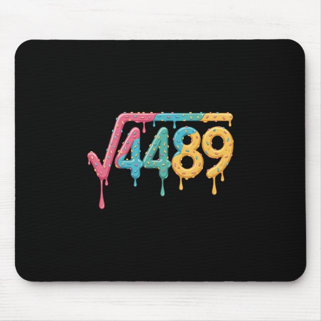 Mousepad 67 Ice Cream Drip Meme Square Root 4489 Slang Math (Frente)
