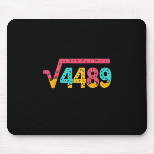 Mousepad 67 Ice Cream Drip Meme Square Root 4489 Slang Math (Frente)