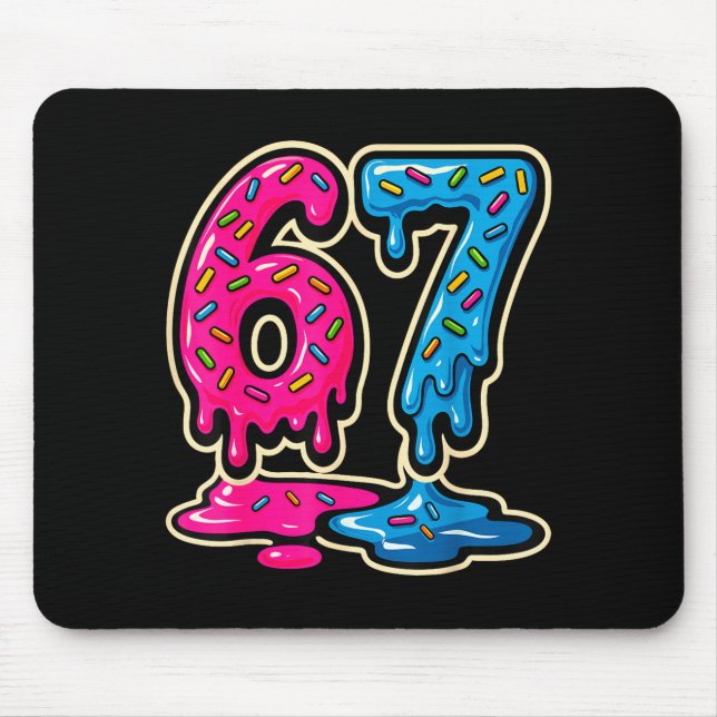 Mousepad 67 Ice Cream Meme Six Seven  (Frente)
