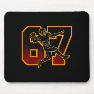 Mousepad 67 Jogador de Futebol Meme Meninos Meninas Linha O