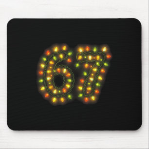 Mousepad 67 Luzes de Natal 6 7 Meme Gíria Gen Alpha