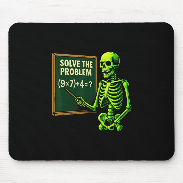 Mousepad 67 Matemática Halloween Esqueleto Meme Para Profes (Frente)