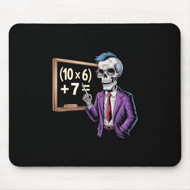 Mousepad 67 Math Teacher Meme Brainrot Six Seven Halloween  (Frente)