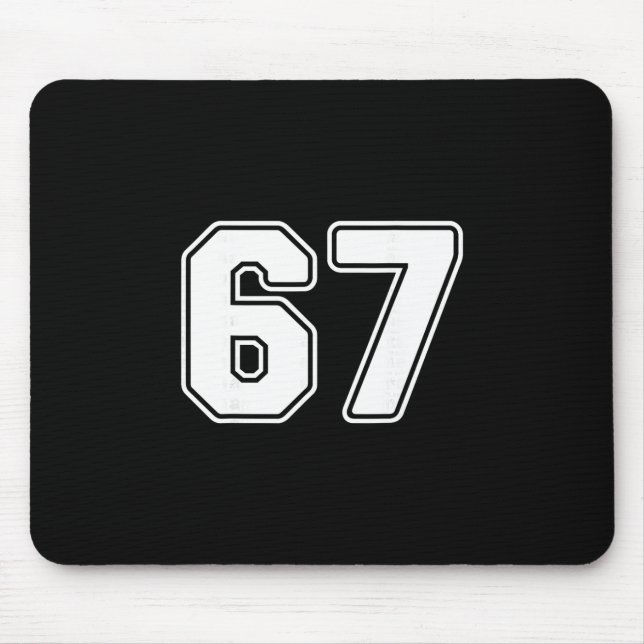 Mousepad 67 Meme 6 7 Números Seis Sete Garotos Crianças Div (Frente)