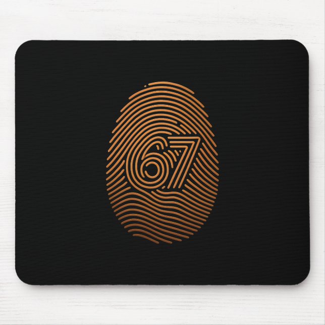 Mousepad 67 Meme Assinatura Oculta Geração Z Alpha 6 7 1  (Frente)