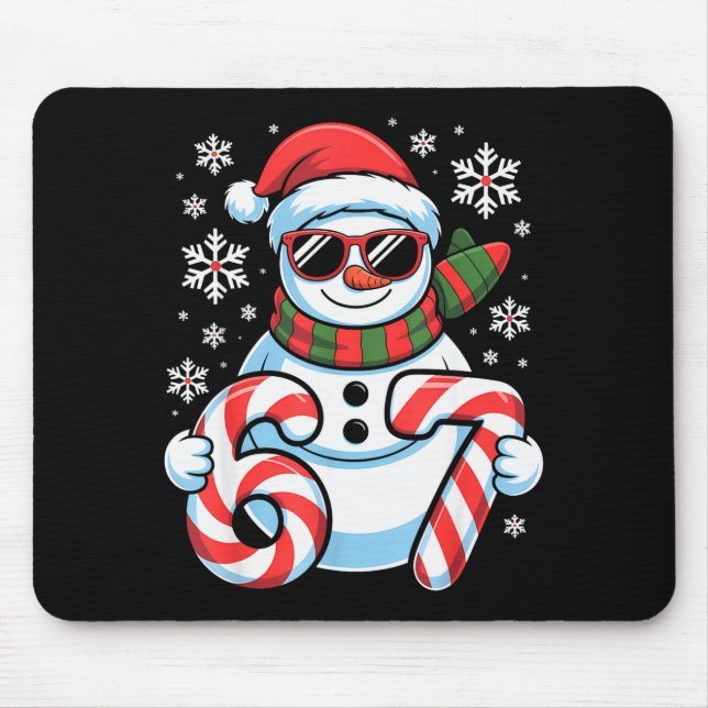 Mousepad 67 Meme Boneco de Neve Brainrot Natal Divertido Cr (Frente)