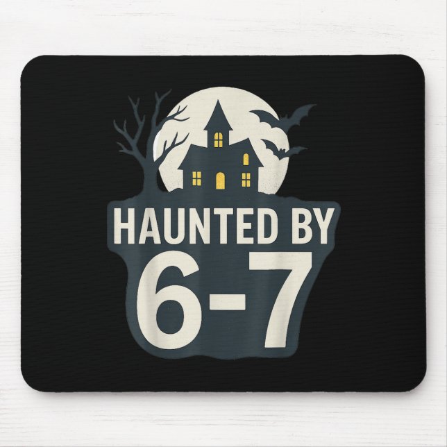 Mousepad 67 Meme Casa de Halloween Soky - Six Seven Geração (Frente)