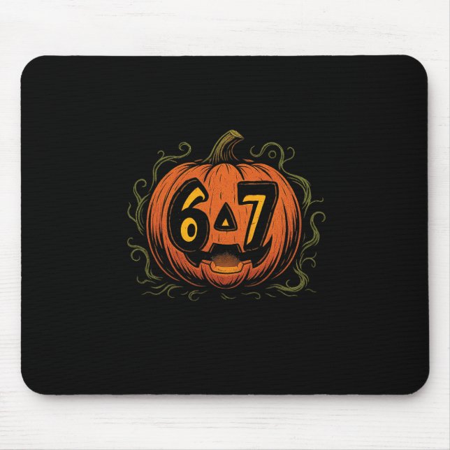 Mousepad 67 Meme de Abóbora de Halloween - Geração Alpha Z  (Frente)