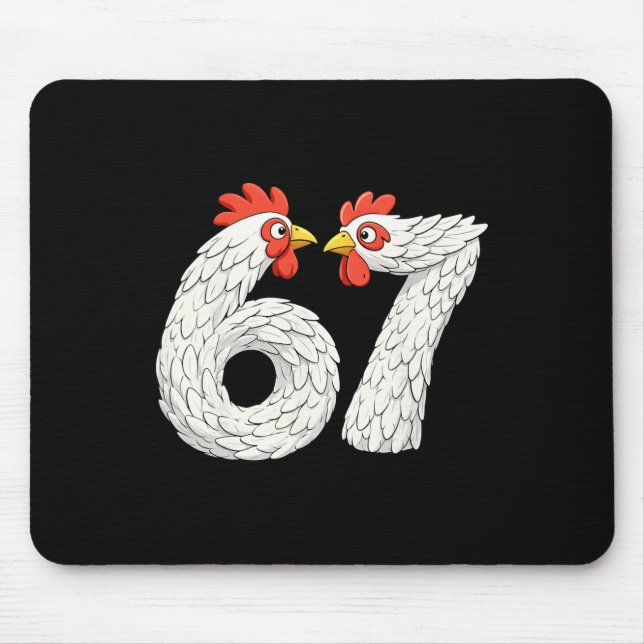 Mousepad 67 Meme de Frango Seis Sete Divertido Crianças Ado (Frente)