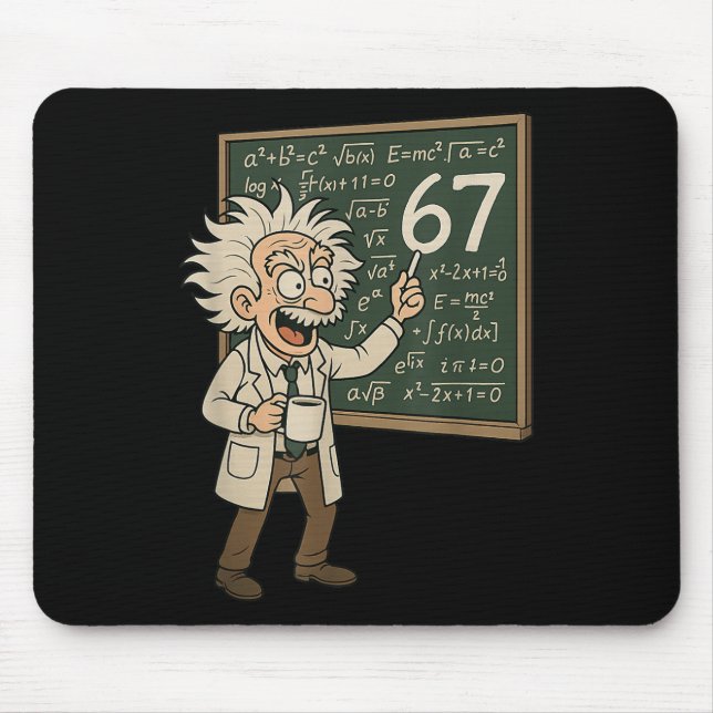 Mousepad 67 Meme de Matemática Engraçado Professor Gênio Qu (Frente)