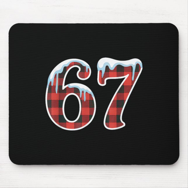 Mousepad 67 Meme de Natal Engraçado Gíria Seis Sete  (Frente)
