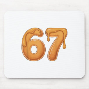 Mousepad 67 Meme de Panqueca Engraçado Gíria Seis Sete