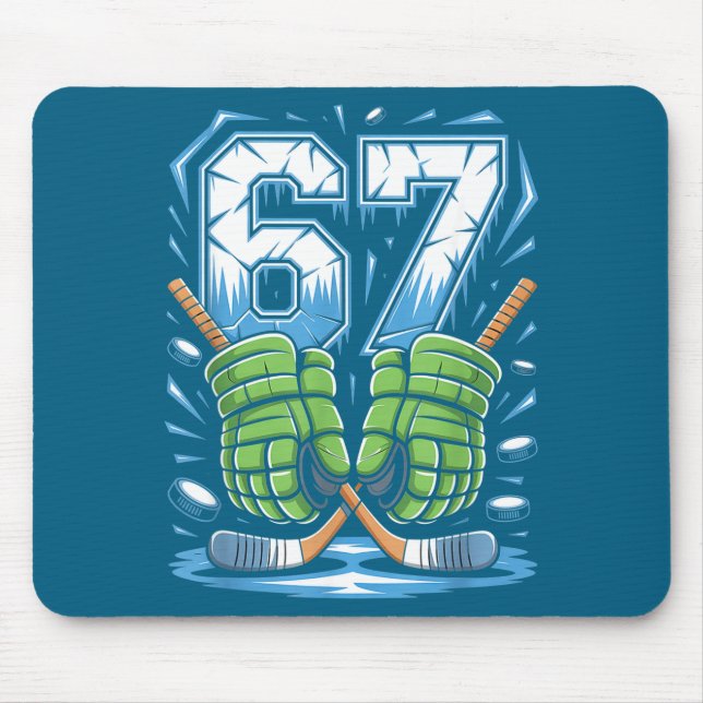 Mousepad 67 Meme de Sorvete Pingando Gíria da Geração Alpha (Frente)