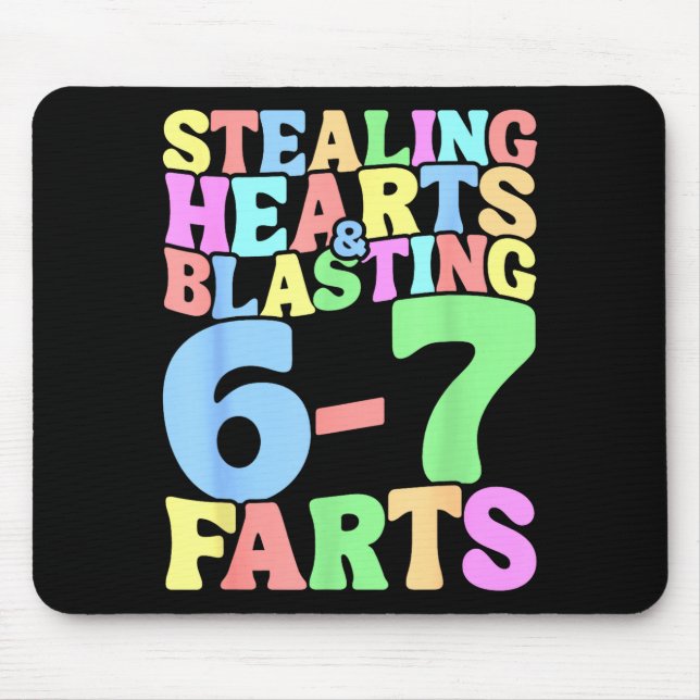 Mousepad 67 Meme Dia dos Namorados Seis Sete 6-7 Roubo Engr (Frente)
