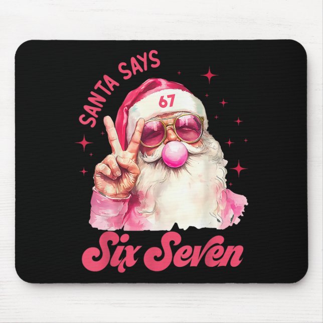 Mousepad 67 Meme Divertido Seis Sete Natal 6-7 Meme Papai N (Frente)