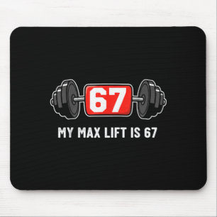 Mousepad 67 Meme Engraçado 6 7 Seis Sete Treino de Academia