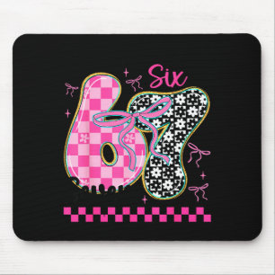 Mousepad 67 Meme Engraçado Cheio de Corações Seis Sete Vale