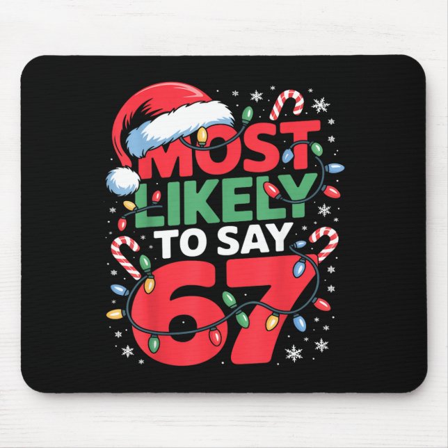Mousepad 67 Meme engraçado design de meme de Natal mais pro (Frente)