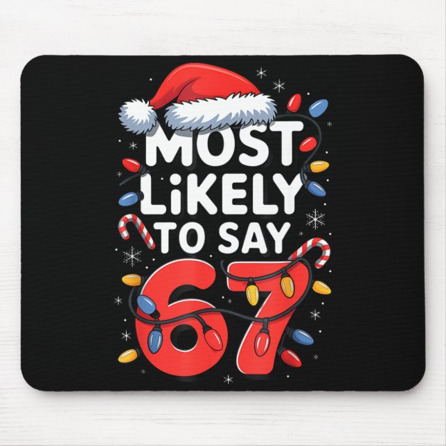Mousepad 67 Meme engraçado design de Meme de Natal Mais Pro (Frente)