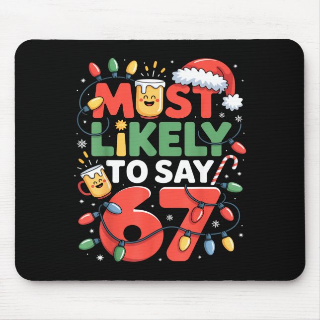 Mousepad 67 Meme engraçado design de Meme de Natal Mais Pro (Frente)