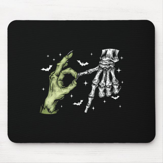 Mousepad 67 Meme Esqueleto Mão de Zumbi 6 7 Halloween Seis  (Frente)