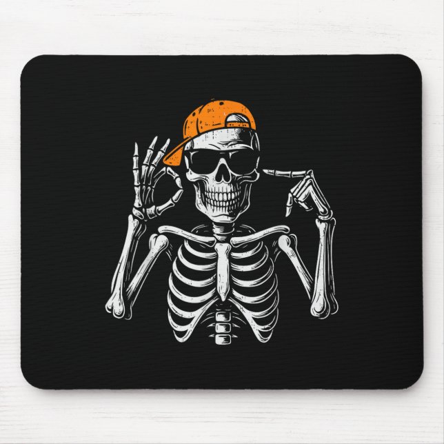 Mousepad 67 Meme Esqueleto Tendência Halloween Engraçado Se (Frente)