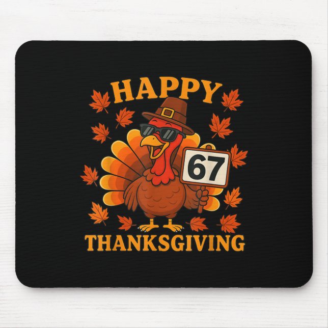 Mousepad 67 Meme Feliz Dia de Ação de Graças Peruza Engraça (Frente)