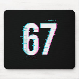 Mousepad 67 Meme Glitch-core 67 Sinal Digital Ainda Carrega