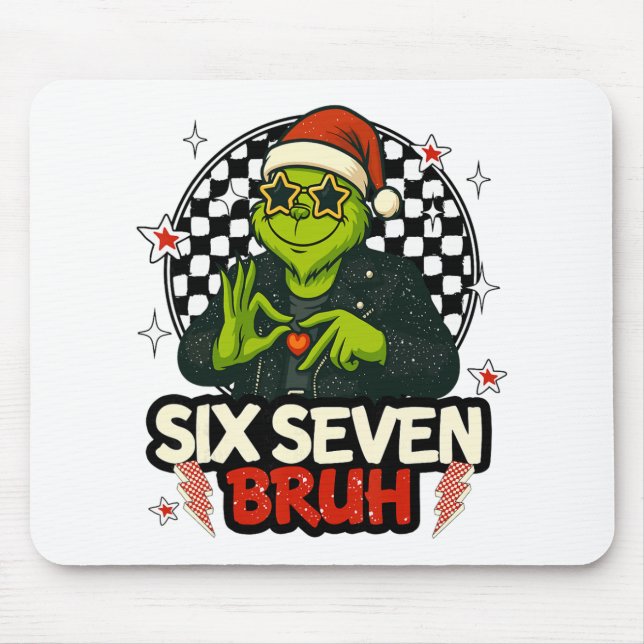 Mousepad 67 Meme Humor 6-7 Divertido Seis Sete Natal  (Frente)