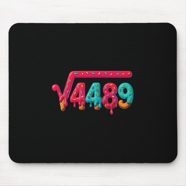 Mousepad 67 Meme Ice Cream Drip Square Root 4489 Gen Alpha  (Frente)