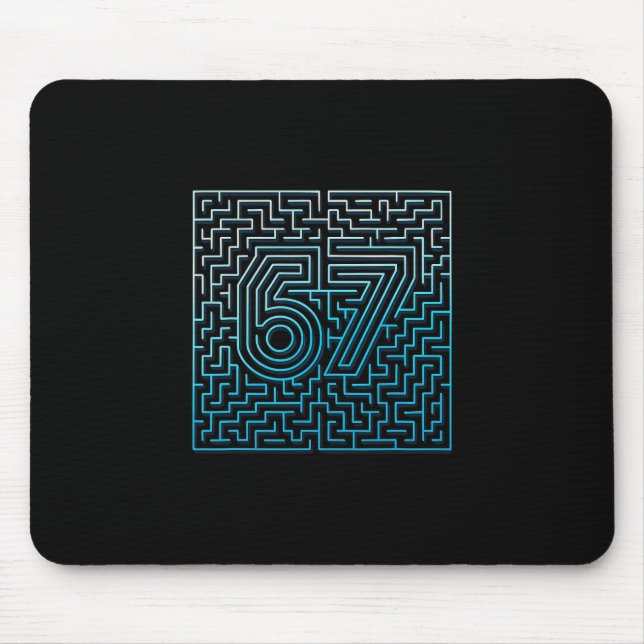 Mousepad 67 Meme Labirinto Oculto Geração Z Alpha 6 7  (Frente)