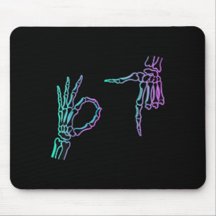 Mousepad 67 Meme Mão de Esqueleto 6 7 Halloween Seis Sete