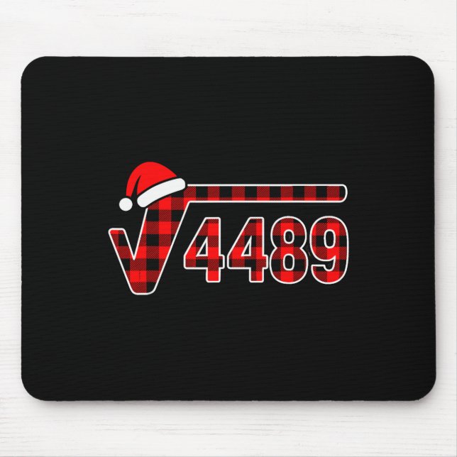Mousepad 67 Meme Natal Raiz Quadrada 4489 Seis Sete Matemát (Frente)
