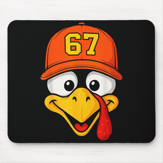 Mousepad 67 Meme Peru Face Six Seven Dia de Ação de Graças  (Frente)