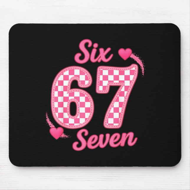 Mousepad 67 Meme Seis Sete  (Frente)