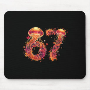 Mousepad 67 Meme Seis Sete 6 7 Água-Viva Mar Retro Oceano T