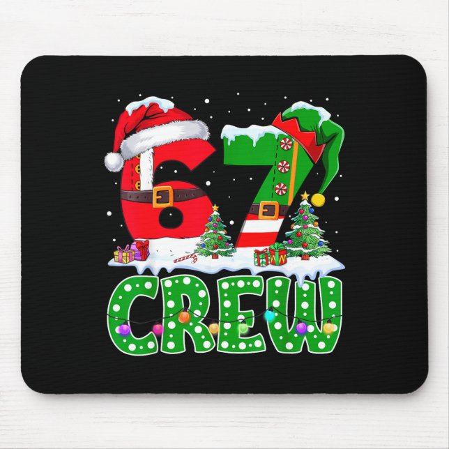 Mousepad 67 Meme Seis Sete Natal Equipe Luzes de Natal Fami (Frente)