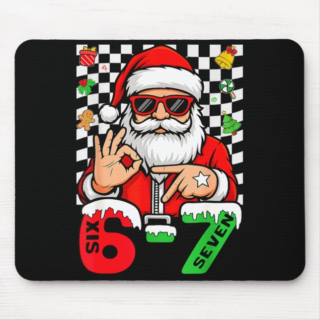 Mousepad 67 Meme Seis Sete Papai Noel Natal Homens Mulheres (Frente)