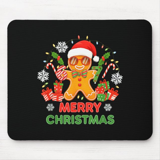 Mousepad 67 Meme Six Seven 6 7 Meme Funny Christmas Gingerb (Frente)