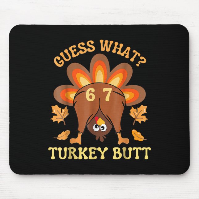 Mousepad 67 Meme Six Seven Engraçado Dia de Ação de Graças  (Frente)