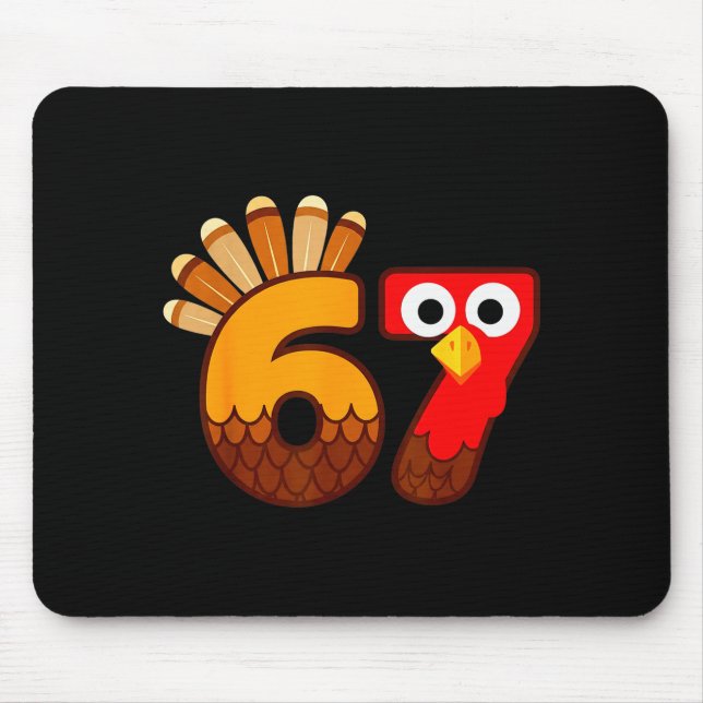Mousepad 67 Meme Six Seven Geração Alfa Gíria Peru Divertid (Frente)