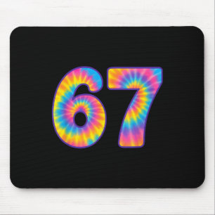 Mousepad 67 Meme Tie Dye Retro Seis Sete