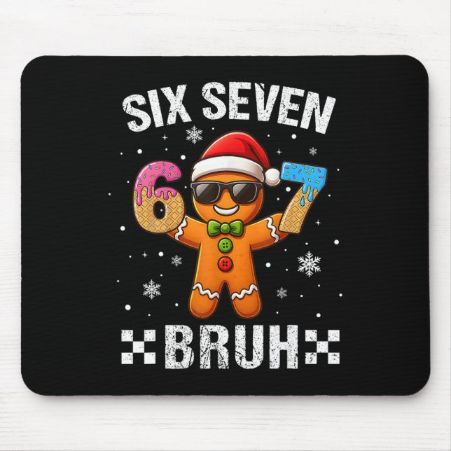 Mousepad 67 Natal 6 7 Meme Homem de Biscoito Xmas Pijamas (Frente)