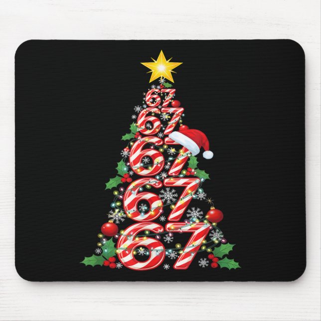 Mousepad 67 Natal 6 7 Meme Pijama Feriado Geração Alpha Sl (Frente)