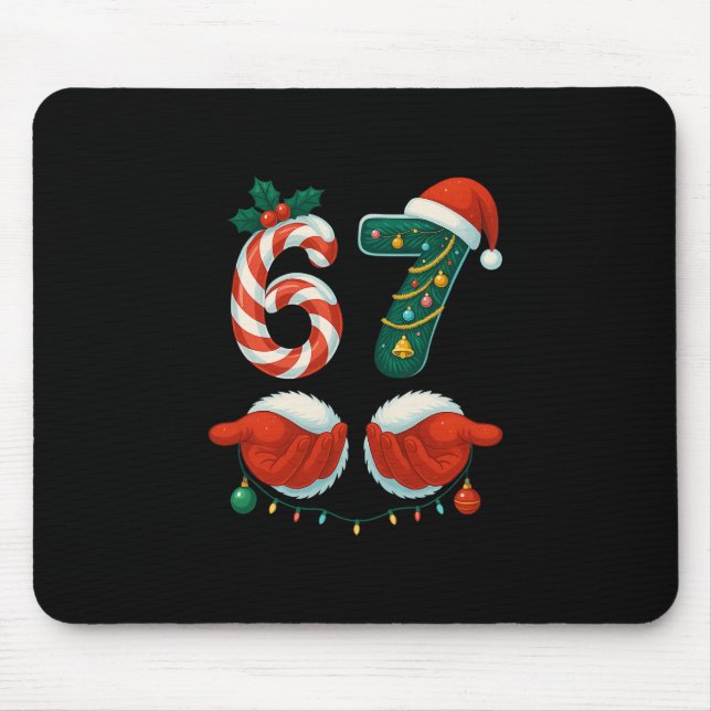 Mousepad 67 Natal 6 7 Meme Pijama Feriado Geração Alpha Sl (Frente)