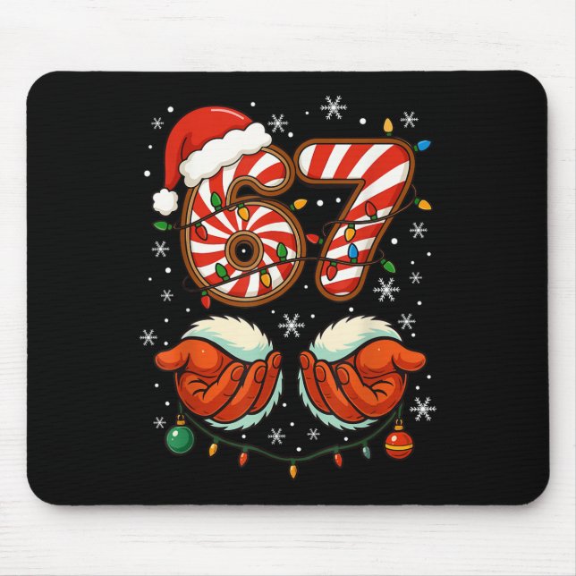 Mousepad 67 Natal Divertido 6 7 Meme Pijama Feriado Geração (Frente)